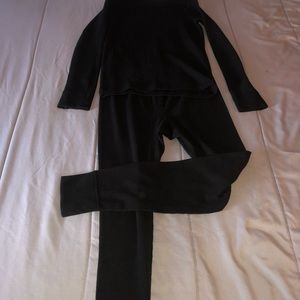 Black Full Body Underwear Set